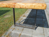 Fixed kitchen and dining table INDUSTRIAL VISSUTO style in solid wood and iron legs measures 200x100xh80 cm
