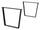 Coppia GAMBE TAVOLO stile INDUSTRIAL forma a trapezio in ferro piatto pieno sez. 8x1cm cod. GTFTIT-05