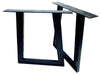 Fixed kitchen and dining table INDUSTRIAL VISSUTO style in solid wood and iron legs measures 200x100xh80 cm