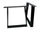 Coppia GAMBE TAVOLO stile INDUSTRIAL forma a trapezio in ferro tubolare sez. 10x2cm cod. GTFTIT-02