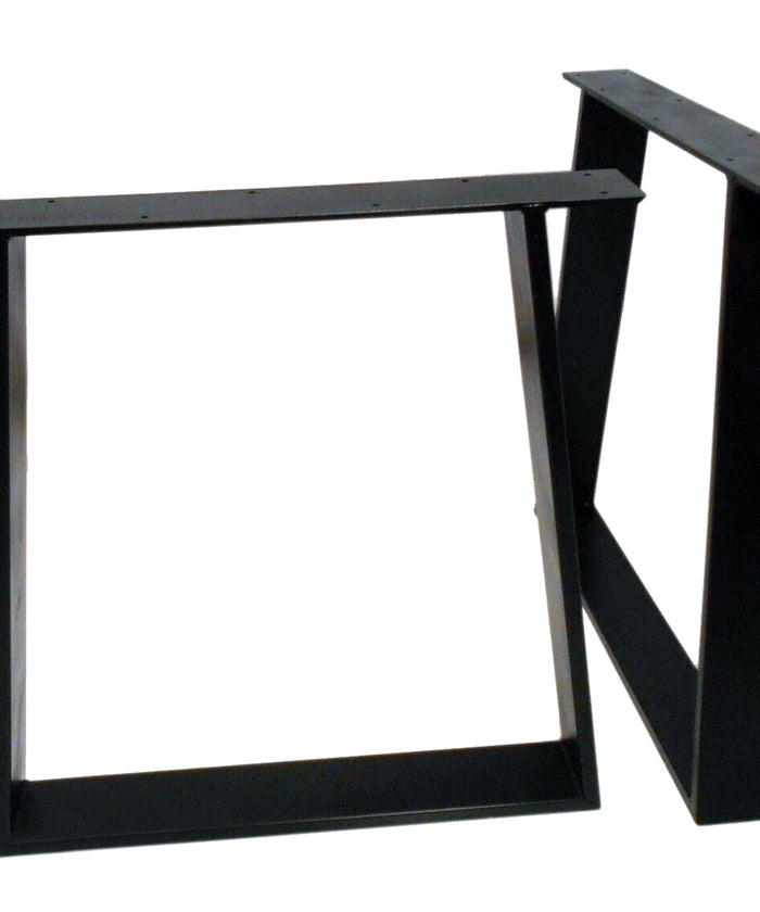 Coppia GAMBE TAVOLO stile INDUSTRIAL forma a trapezio in ferro tubolare sez. 10x2cm cod. GTFTIT-02