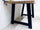 Coppia GAMBE TAVOLO stile INDUSTRIAL forma a trapezio in ferro tubolare sez. 10x4cm cod. GTFTIT-03