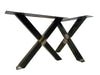 Fixed kitchen and dining table INDUSTRIAL VISSUTO style in solid wood and iron legs measures 200x100xh80 cm
