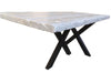 Fixed kitchen and dining table INDUSTRIAL VISSUTO style in solid wood and iron legs measures 200x100xh80 cm