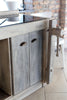 INDUSTRIAL SHABBY kitchen + dish drainer shelf predisposition for household appliances 240x60xh88 cm ALL IN SOLID WOOD