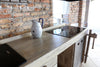 INDUSTRIAL SHABBY kitchen + dish drainer shelf predisposition for household appliances 240x60xh88 cm ALL IN SOLID WOOD