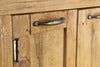 Cucina lineare 200x65xh87 cm stile INDUSTRIAL / COUNTRY TUTTA in legno massello COMPLETA DI ELETTRODOMESTICI + SPECCHIO 80xh200 cm