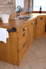 Cucina angolare stile INDUSTRIAL / COUNTRY TUTTO legno massello con predisposizione elettrodomestici misure 300x200x65xh87 cm