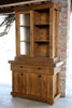 Mobile Credenza Vetrina stile RUSTICO / COUNTRY FATTORIA legno massello due ante due cassetti 120x40xh220 cm