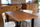 INDUSTRIAL style fixed kitchen table in debarked solid wood with iron legs 120x80xh78 cm