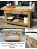 Isola Cucina | Consolle stile Banco da  Falegname RUSTICO mod. Tiziano in legno massello 150x63xh95cm