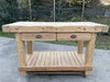 Isola Cucina | Consolle stile Banco da  Falegname RUSTICO mod. Tiziano in legno massello 150x63xh95cm