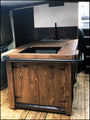 Kitchen island with INDUSTRIAL style BAR counter in solid wood, provision for appliances, optional stool 200x100xh100 cm