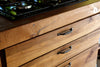 Isola Cucina con bancone BAR 240x80xh90 cm + colonna 60x70xh210 cm stile COUNTRY legno massello predisposizione elettrodomestici