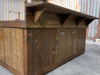 Kitchen island with INDUSTRIAL style BAR counter in solid wood, provision for appliances, optional stool 200x100xh100 cm