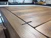 Isola Cucina con piano snack a sbalzo in stile INDUSTRIAL mod. PATRIZIA in legno massello e sgabelli opzionali misure 140x110xh90 cm