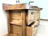 Mini kitchen COUNTRY / INDUSTRIAL style in solid wood complete with sink and mixer and hob included 160x65xh90 cm