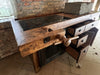 Mini Cucina realizzata su VERO BANCO DA FALEGNAME restaurato in legno massello | lavabo ed elettrodomestici ESCLUSI | misure 212x95xH90 cm