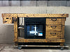 Mini cucina accessoriata modello MARVIN 2 stile INDUSTRIAL in legno massello misure 180x63xh90cm