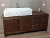 Bathroom cabinet COUNTRY style mod. Mirano in solid wood White stone sink OPTIONAL dimensions 160x60xh80+20cm