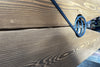 Panca di design MOLLETTA DA BUCATO fuori scala scultura dell'Arte POP in legno massello di abete misure 190x44xh44 cm