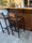 High floor STOOL Bar INDUSTRIAL style solid wood seat tubular iron frame 40x47xh69 cm