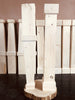 Fester Küchen- und Esstisch im INDUSTRIAL VISSUTO-Stil aus Massivholz und Eisenbeinen, Maße 200 x 100 x 80 cm