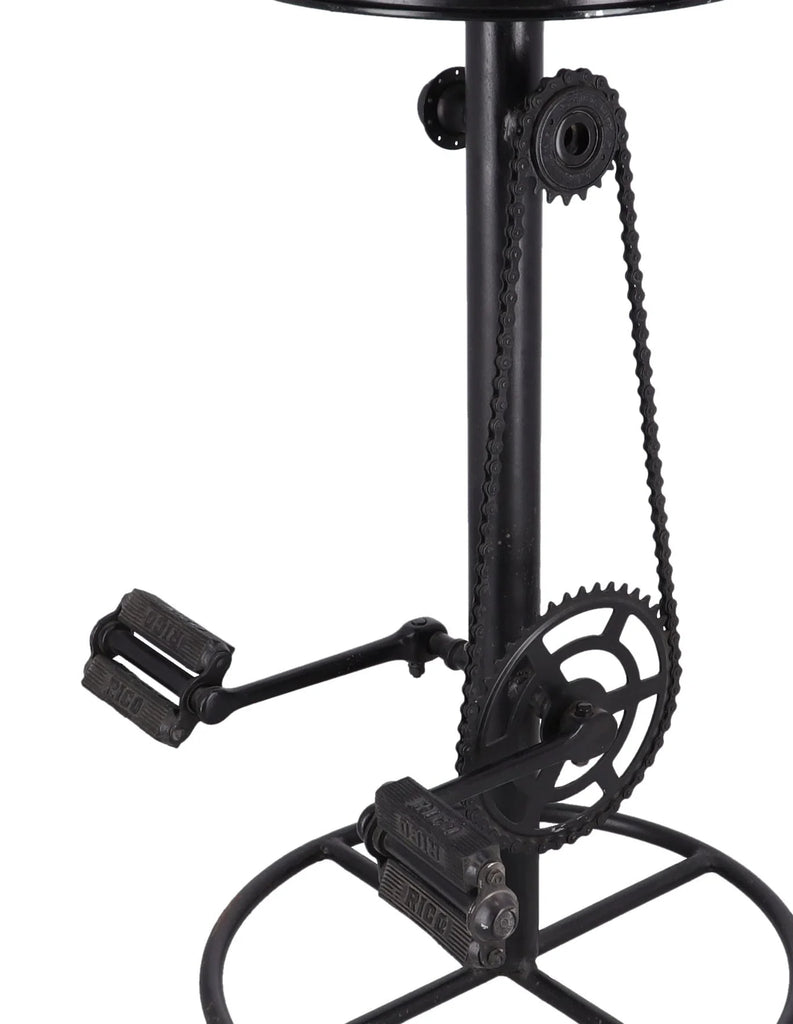 Hoher Hocker H. 80 cm BAR PUB Typ Fahrraddesign INDUSTRIE-Stil Metallrahmen und Kunstledersitz