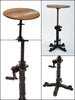 Adjustable screw high stool H. 60/70cm BAR PUB type Round design INDUSTRIAL style