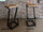 Sgabelli alti Z-01 / Z-02 | Design a “Z” INDUSTRIAL in legno massello e metallo – H.75 cm PERSONALIZZABILI