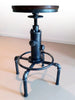 Adjustable screw high stool H. 60/70cm BAR PUB type Round design INDUSTRIAL style