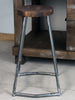 Sgabello alto H. 60/70 cm stile INDUSTRIAL colore NOCE/FLATTING PERSONALIZZABILE E SU MISURA