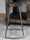 Hoher Hocker H. 60/70 cm INDUSTRIAL Stil Farbe NUSSBAUM/FLATTING ANPASSBAR UND NACH MASS GEFERTIGT