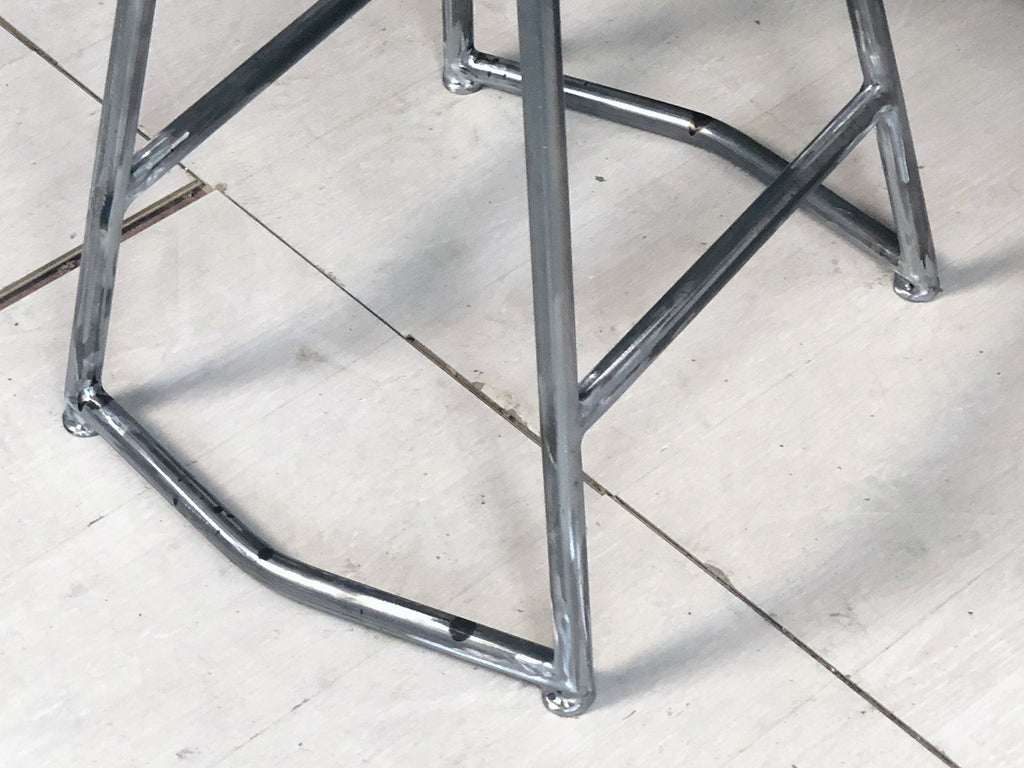 Sgabello alto H. 60/70 cm stile INDUSTRIAL colore NOCE/FLATTING PERSONALIZZABILE E SU MISURA