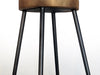 High stool H. 60/70 cm INDUSTRIAL style color WALNUT/BLACK CUSTOMISABLE AND MADE TO MEASURE