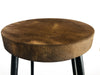 High stool H. 60/70 cm INDUSTRIAL style color WALNUT/BLACK CUSTOMISABLE AND MADE TO MEASURE