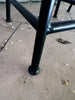 Sgabello alto H. 60/70 cm tipo BAR / PUB Design squadrato con schienale INDUSTRIAL legno massello / telaio in metallo tubolare PERSONALIZZABILE