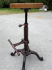Adjustable screw high stool H. 60/70cm BAR PUB type Round design INDUSTRIAL style