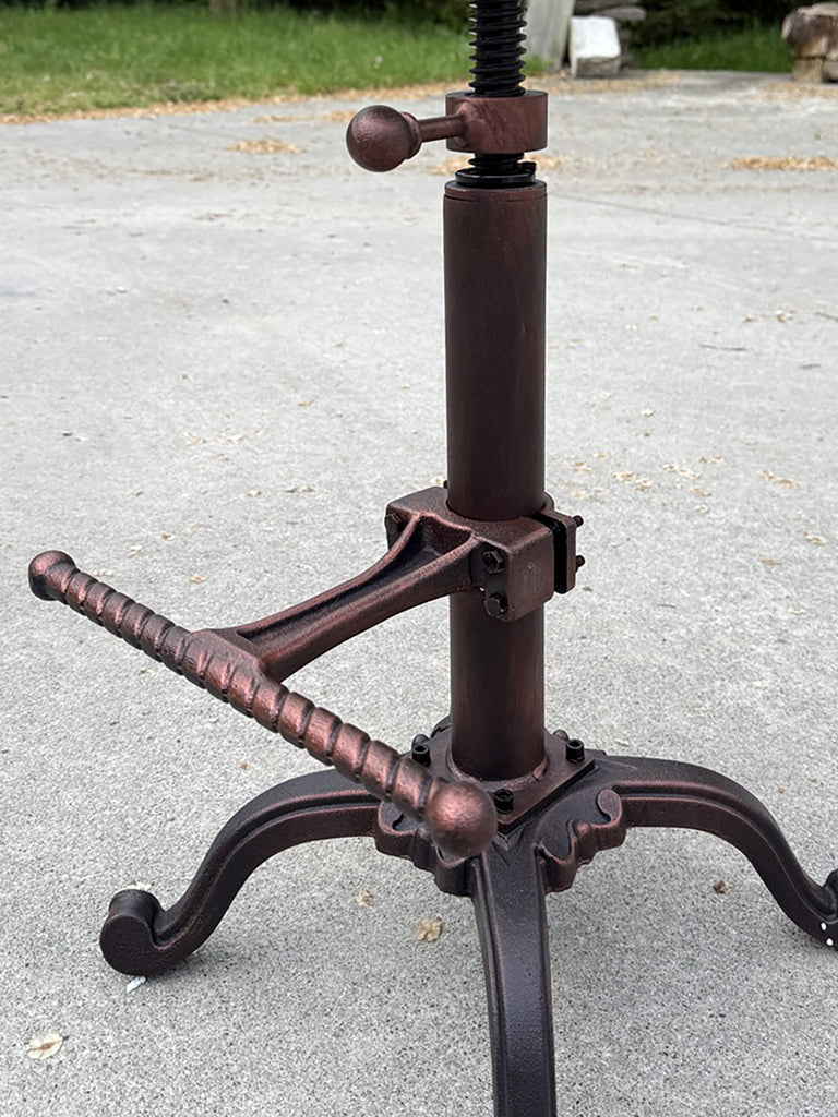 Adjustable screw high stool H. 60/70cm BAR PUB type Round design INDUSTRIAL style