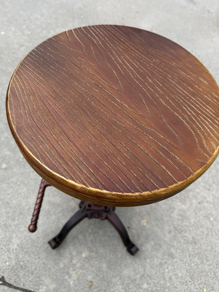 Adjustable screw high stool H. 60/70cm BAR PUB type Round design INDUSTRIAL style