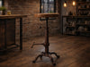 Adjustable screw high stool H. 60/70cm BAR PUB type Round design INDUSTRIAL style