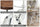 Sgabello H. 53–68 cm regolabile a vite tipo bar/pub – design VINTAGE INDUSTRIAL – struttura in ghisa e seduta in legno – finitura bianco Shabby