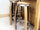 Sgabello alto H. 50/60/70 cm con doghe in legno di ROVERE da riciclo BARILI VINO stile INDUSTRIAL in varie finiture