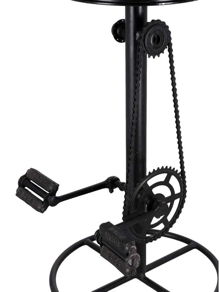 Hoher Hocker H. 80 cm BAR PUB Typ Fahrraddesign INDUSTRIE-Stil Metallrahmen und Kunstledersitz