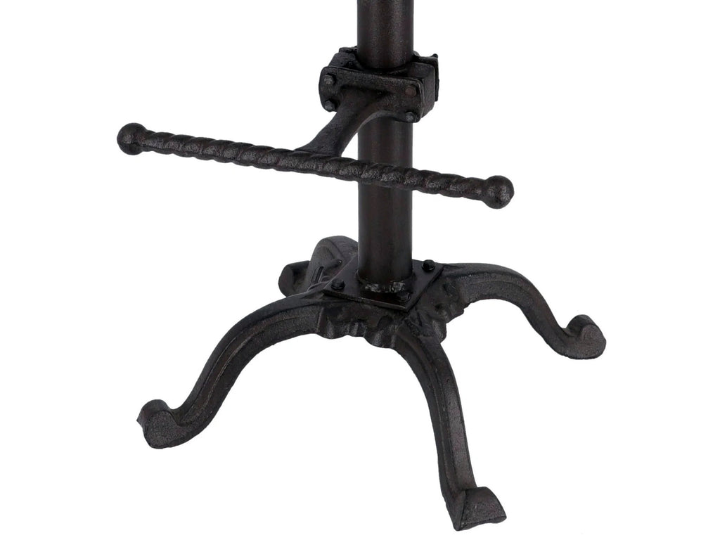 Verstellbarer hoher Hocker mit Schraube, H. 60/70 cm, Typ BAR PUB, rundes Design, Stil INDUSTRIAL