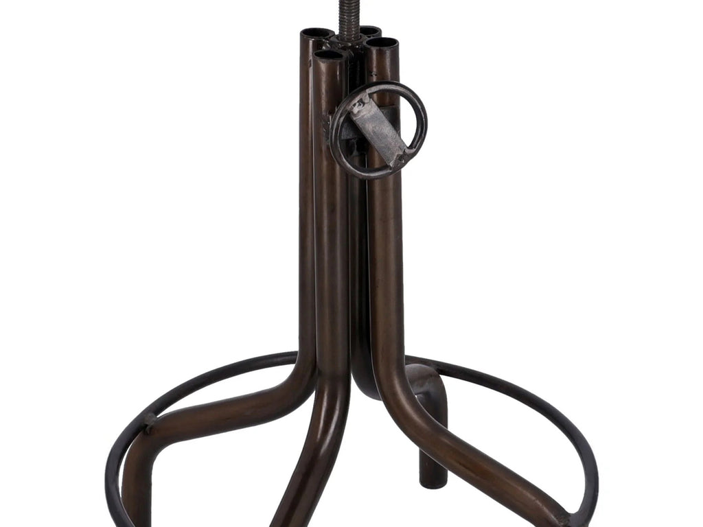 Adjustable screw high stool H. 60/70cm BAR PUB type Round design INDUSTRIAL style