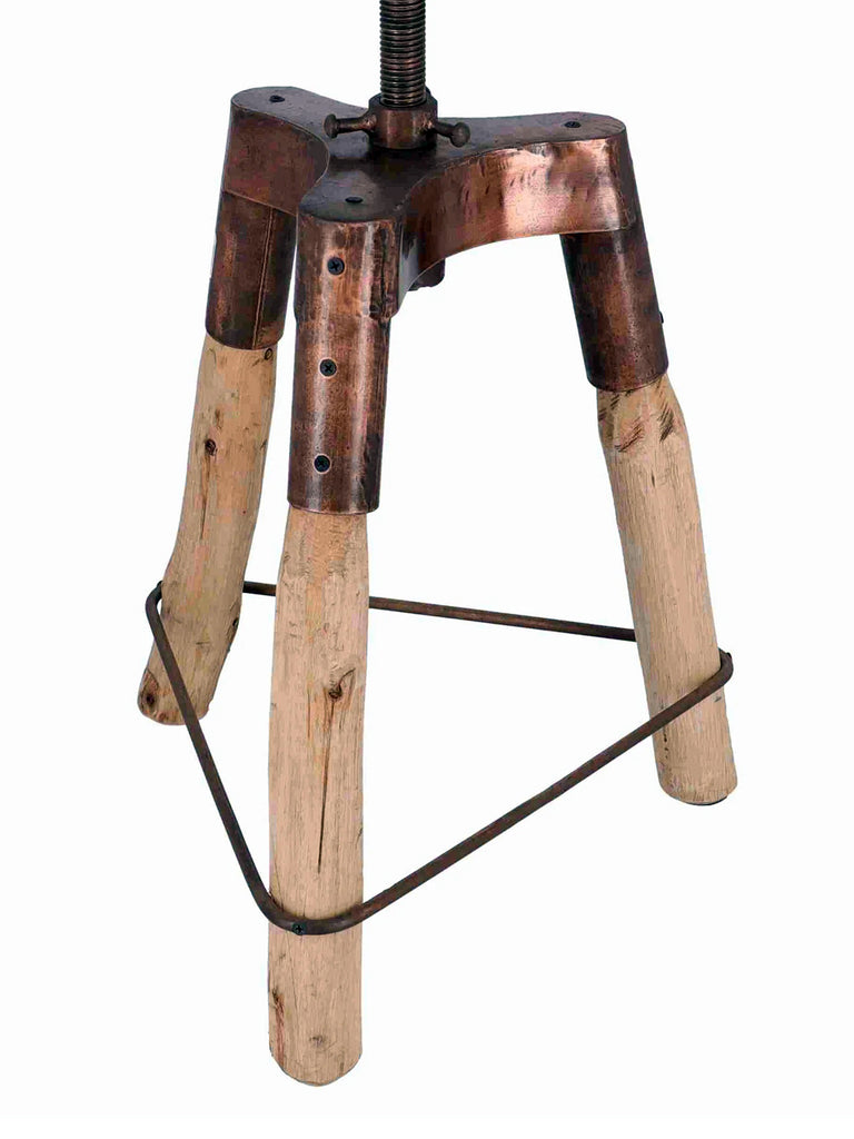 Adjustable screw high stool H. 60/70cm BAR PUB type Round design INDUSTRIAL style