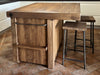 Sgabello alto H. 60/70 cm tipo BAR / PUB Design squadrato INDUSTRIAL legno massello / telaio in metallo tubolare PERSONALIZZABILE
