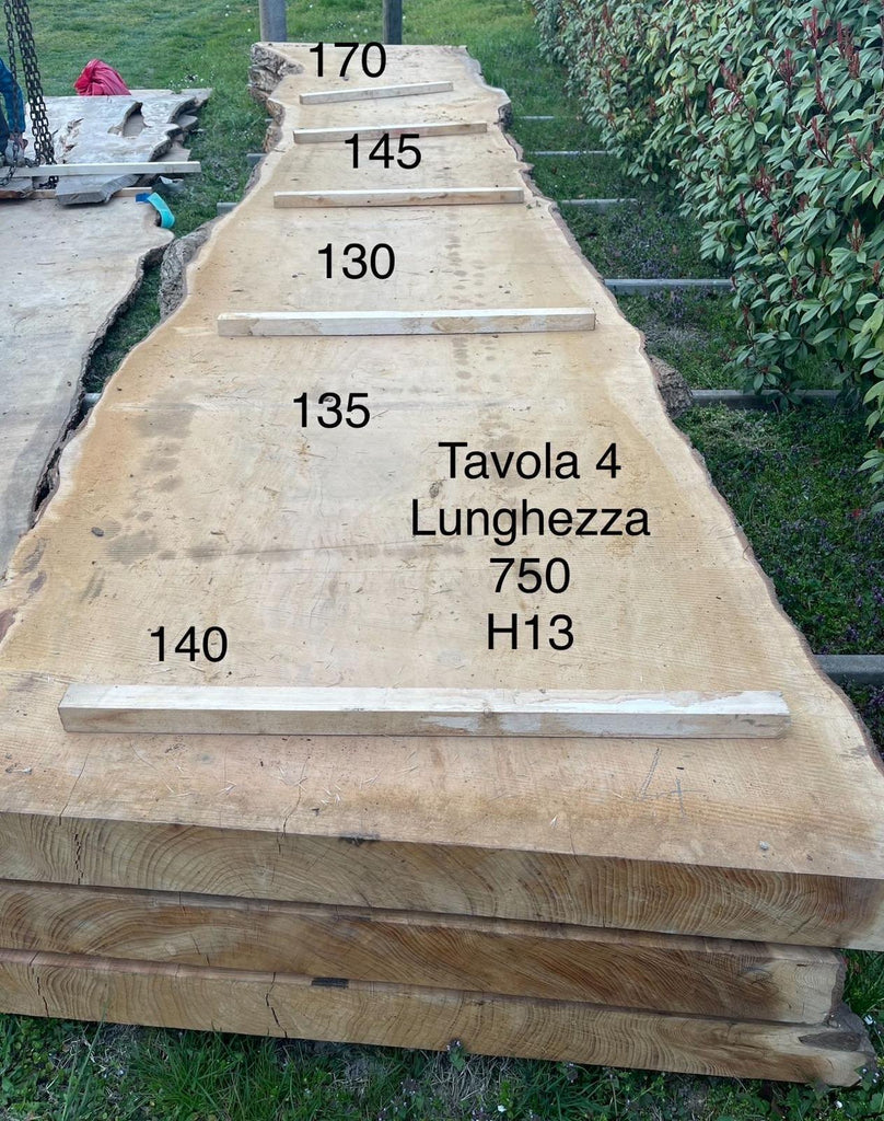 Realizziamo su ordinazione tavoli imponenti in stile INDUSTRIAL / COUNTRY legno massello Cedro del Libano spessore 13 cm  750x130-170cm