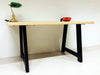 Tavolo stile INDUSTRIAL con top in olmo e gambe in ferro "A" - 160×80×H80 cm personalizzabile